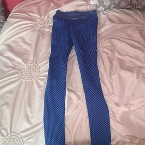 Blue Scrunched Amazon Workout Leggings